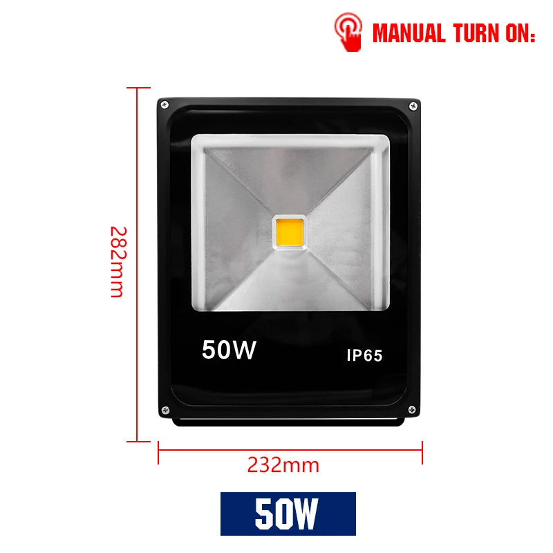 Led Floodlight 10W 30W 50W 220V Reflector Flood Light Waterproof Ip65 Garden Spotlight Pir Motion Sensor Wall Outdoor Lighting