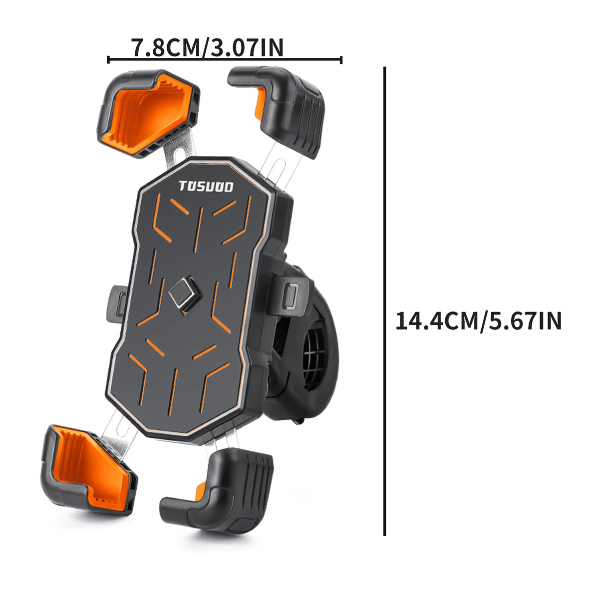 TOSUOD Bike Handlebar Phone Holder Automatic Locking One-Button Opening And Closing Bicycle Mobile Phone Stand