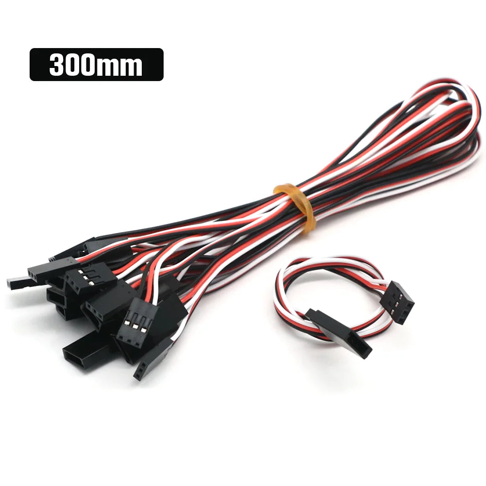 100pcs/lot Wire Cable 100mm 150mm 300mm 500mm Servo Extension Cable For Futaba Plug futabLead Wire Cable For RC Toys
