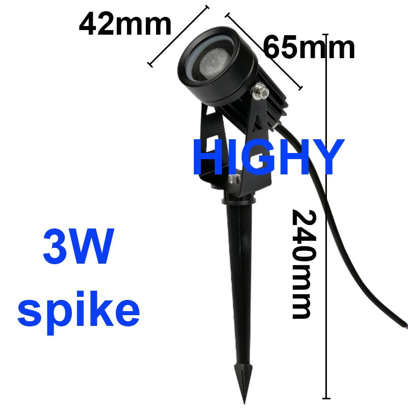 Waterproof Outdoor Garden Lawn Lamps 220V 110V 12V 3W 5W LED Lawn Light Spike Bulb Tuinverlichting Outdoor Lighting for garden