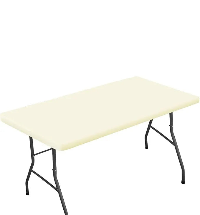 Spandex Tablecloth Washable and Wrinkle Resistant Patio Elastic Table Cover for Camping Dining Room Patio Kitchen Banquet Party