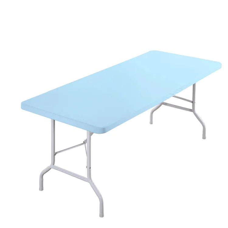 Spandex Tablecloth Washable and Wrinkle Resistant Patio Elastic Table Cover for Camping Dining Room Patio Kitchen Banquet Party