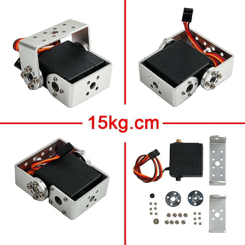 15/20/25/30/35kg Metal Digital Servo 4.8-8.4V 180/270 Degree Dual-Axis Servo Brushed Motor Angle Control for Robots RC Cars