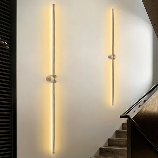 Modern LED Wall Lamp 100cm120cm White Gold Color Corridor Bedside Sconce Indoor Lighting for Bedroom Living Room Home Decor