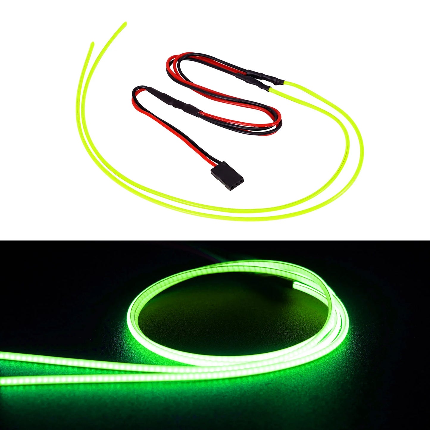 INJORA Flexible Cuttable LED Strip Lights for RC Cars (Red, Warm White, Ice Blue, Pinkish Purple, Green, Dark Blue)