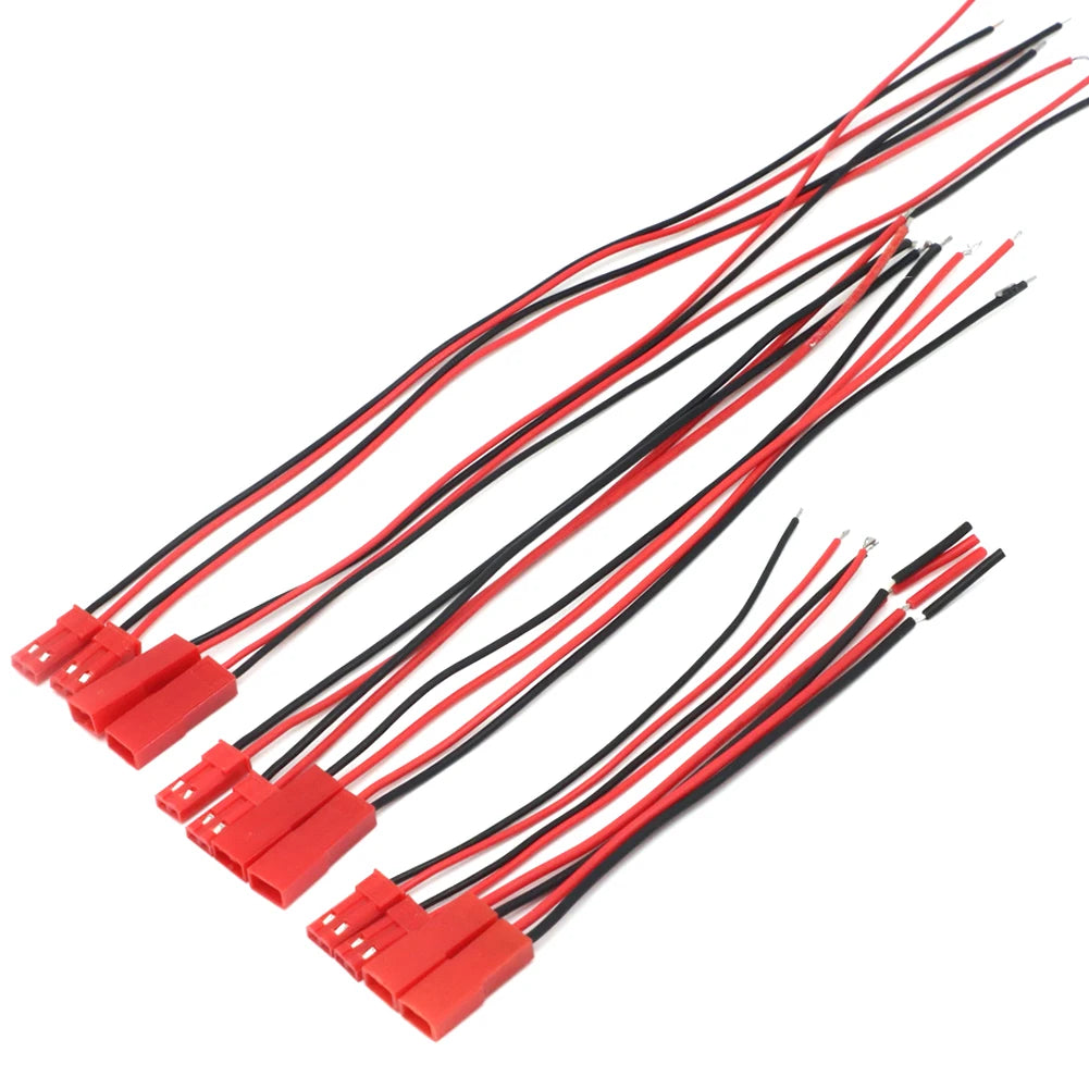 200pcs 100mm 150mm 200mm  JST Male Female Connector Plug 2 Pin For RC Lipo Battery RC Toys (100pair)