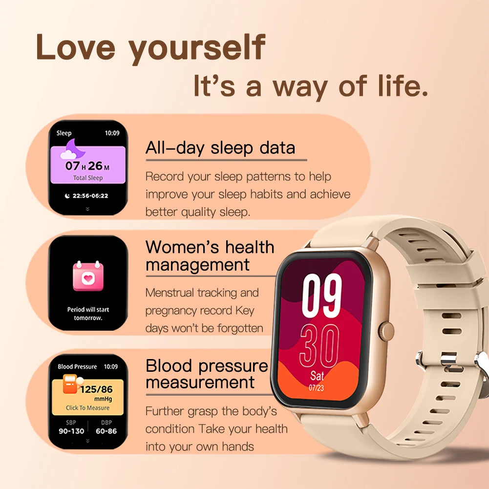 OLEVS 8203 Smart Watch 1.83 Inch Full Touch Screen Bluetooth Call Smartwatch Waterproof  Music Fitness Tracker Sports Smartwatch