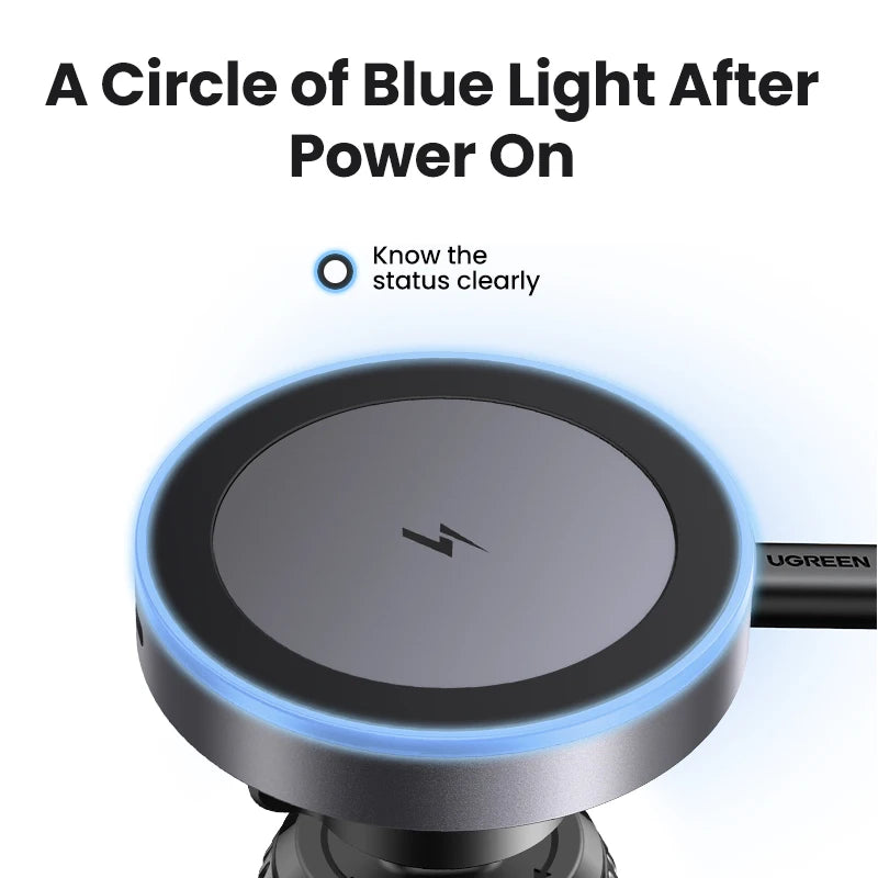RU UGREEN Qi2 25W 15W Magnetic Car Phone Holder Wireless Charger Stand For iPhone 16 17 Pro Max Charging for Magsafe Car Charger