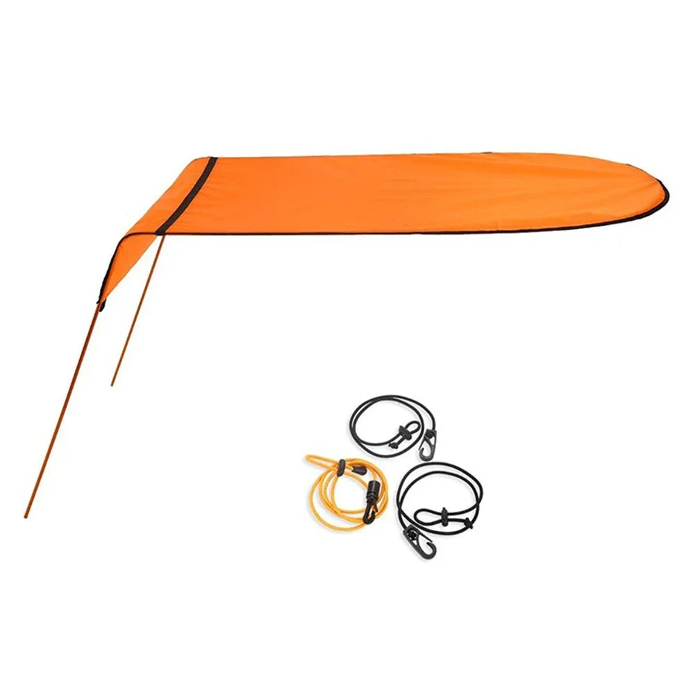 UV Protection Canopy For Kayak Boat UV Protection Shade Black Sun Shade Canopy Versatile Watercraft Accessory Outdoor Activities