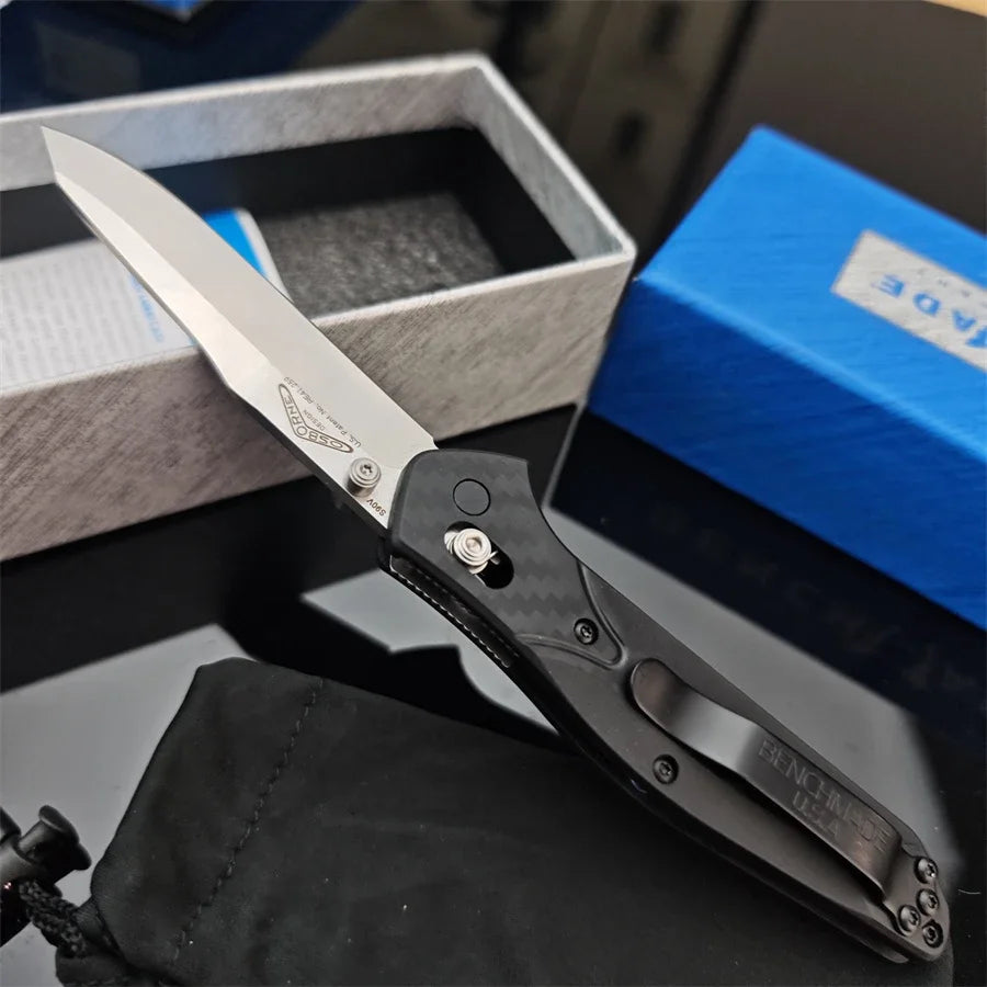 BM 940 EDC Axis Knife with Black Nylon Glass Fiber Handle Folding Pocket Knife Outdoor Knives Multitool Camping Fishing Hunting