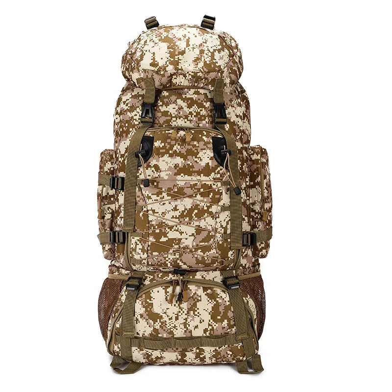 New Waterproof Molle Rucksack Outdoor Climbing Backpack Military Camo Tactical Bag Hiking Travel Fishing Mountaineering Bag