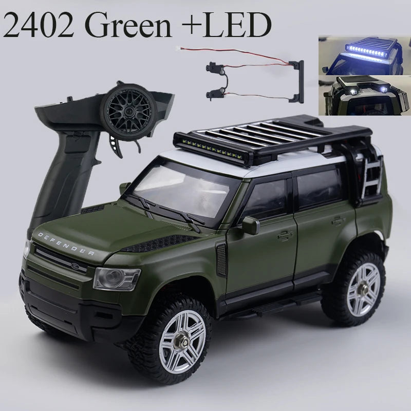 Top 1/24 2.4G RC Cars 4WD Alloy Climbing Car LED Light, Fog Light, Double Flashing Light, Turn Light, Reversing Light