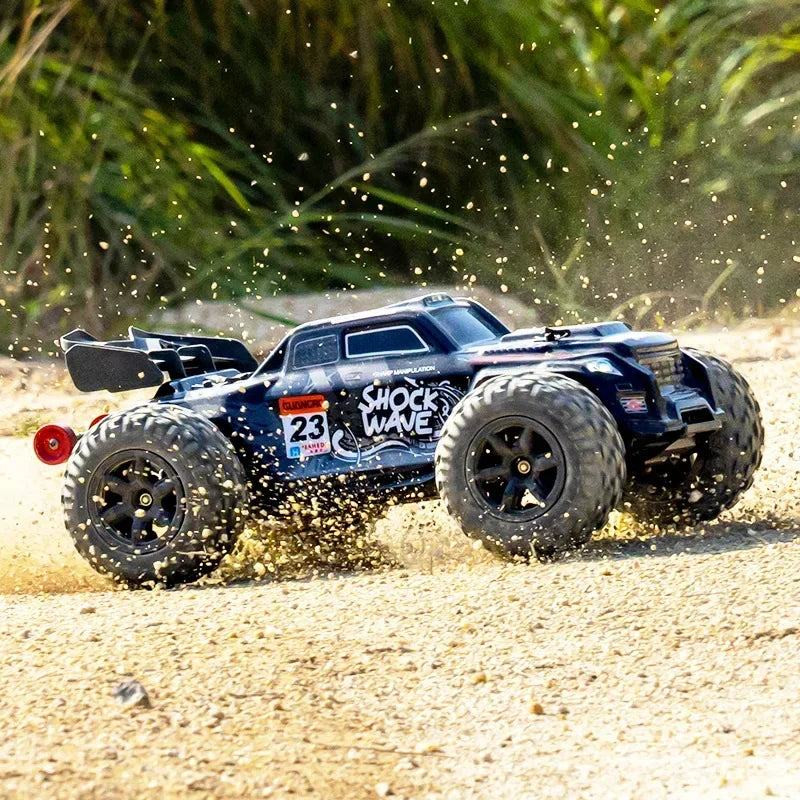 Hot 75km/h High-speed 4WD Rc Truck,1:16 Brushless Off-road Rc Cars,Alloy Chassis Bigfoot Monster Truck,Toys for Boys,funny Gift