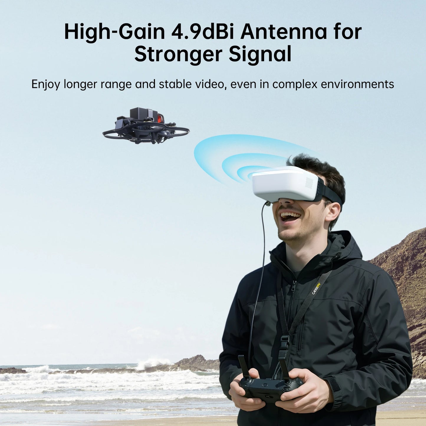 CADDX FPV Goggles L Walksnail Avatar HD 1920x1080 4.5 Inch LCD 4km Distance Head Tracking For GM Gimbal RC Cars Drones