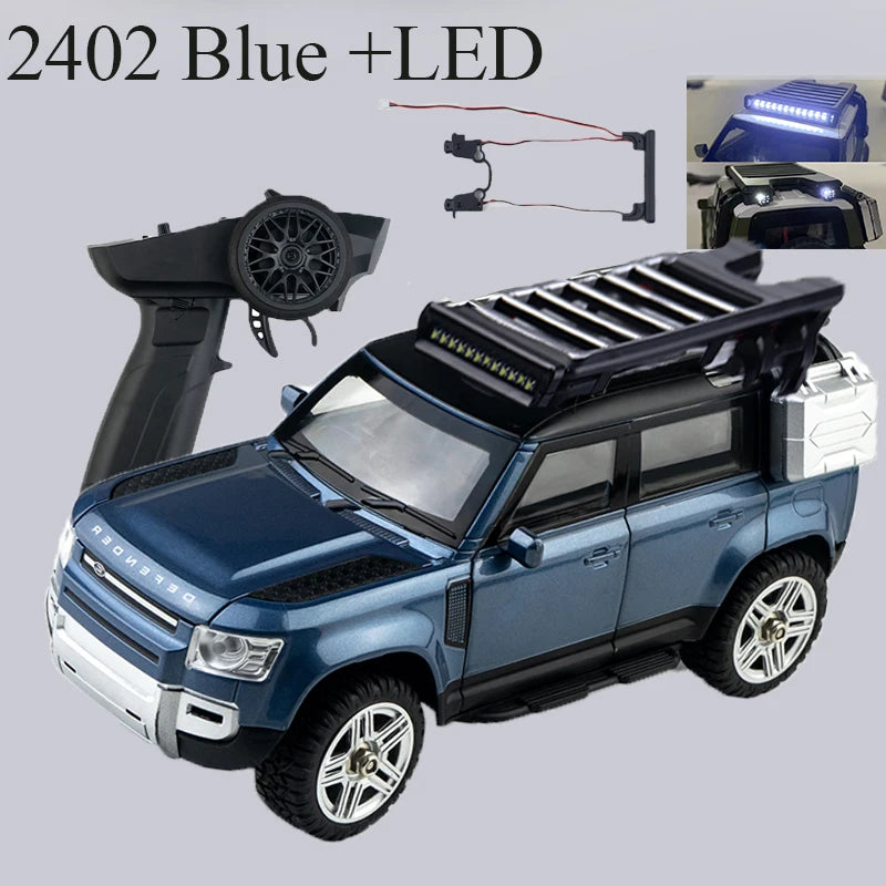 Top 1/24 2.4G RC Cars 4WD Alloy Climbing Car LED Light, Fog Light, Double Flashing Light, Turn Light, Reversing Light