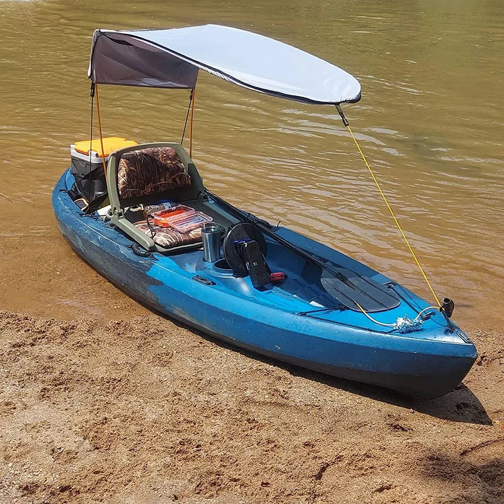 UV Protection Canopy For Kayak Boat UV Protection Shade Black Sun Shade Canopy Versatile Watercraft Accessory Outdoor Activities