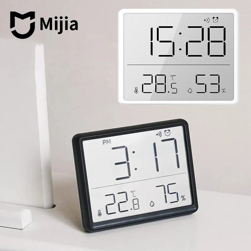 MIJIA Multifunction Thermometer Hygrometer Automatic Electronic Temperature Humidity Monitor Clock Monitor Wall Monitor Clocks