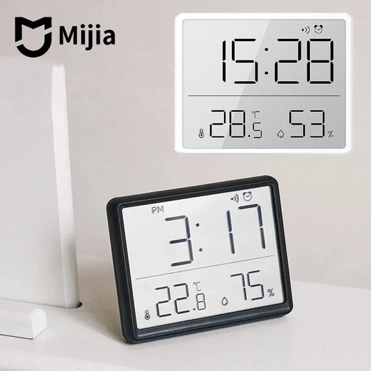 MIJIA Multifunction Thermometer Hygrometer Automatic Electronic Temperature Humidity Monitor Clock Monitor Wall Monitor Clocks