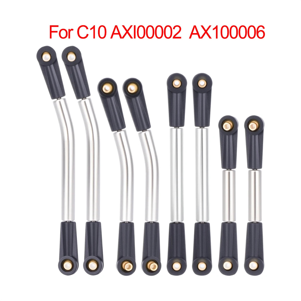 8pcs Stainless Steel SCX24 Body Links - Rigid Upgrade Linkage Set for 1/24 Axial C10, AXI00005, AXI00006, 90081 RC Cars