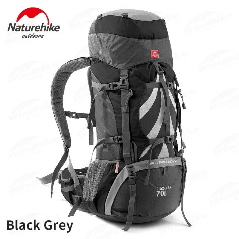 Naturehike Backpack Professional Outdoor Hiking Travel Bag Big Capacity 70L Mountaineering Camping Support System Bag Waterproof