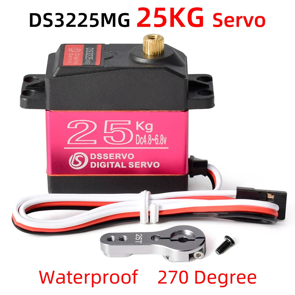 Dsservo Waterproof Servo DS3218 20KG DS3225 25KG DS3235 35KG 180/270 Degree Metal Gear Digital Servo for 1/8 1/10 1/12 RC Cars