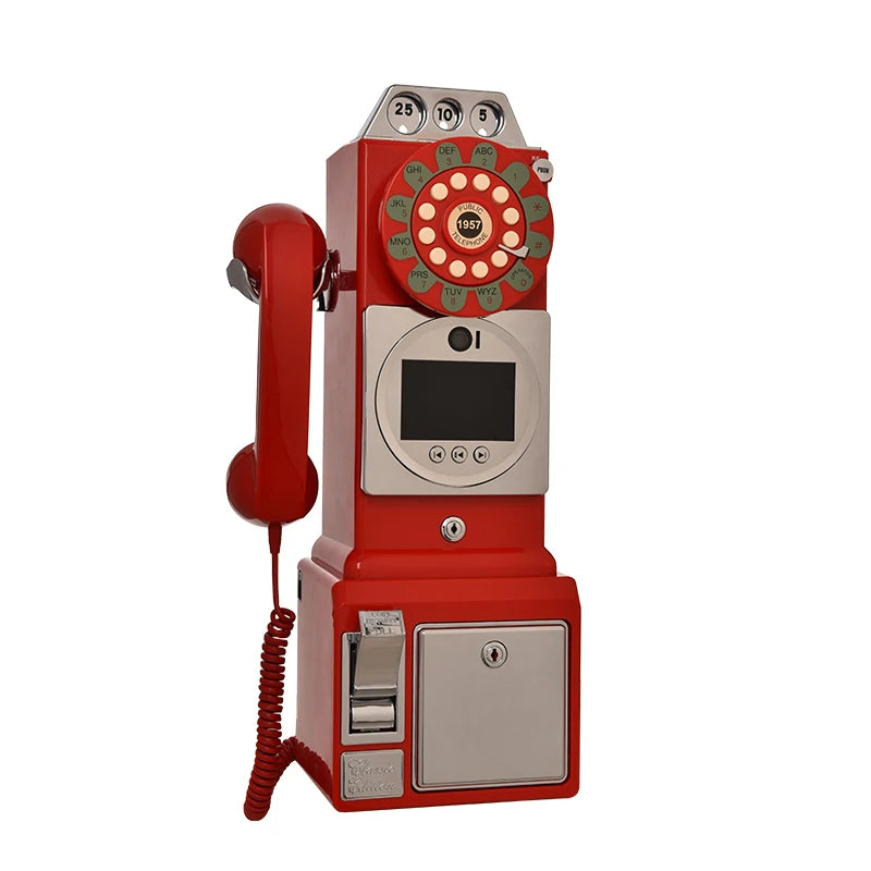 Retro style wedding party video guest book phone retro phone booth  message recording MP4 video audio message book phone