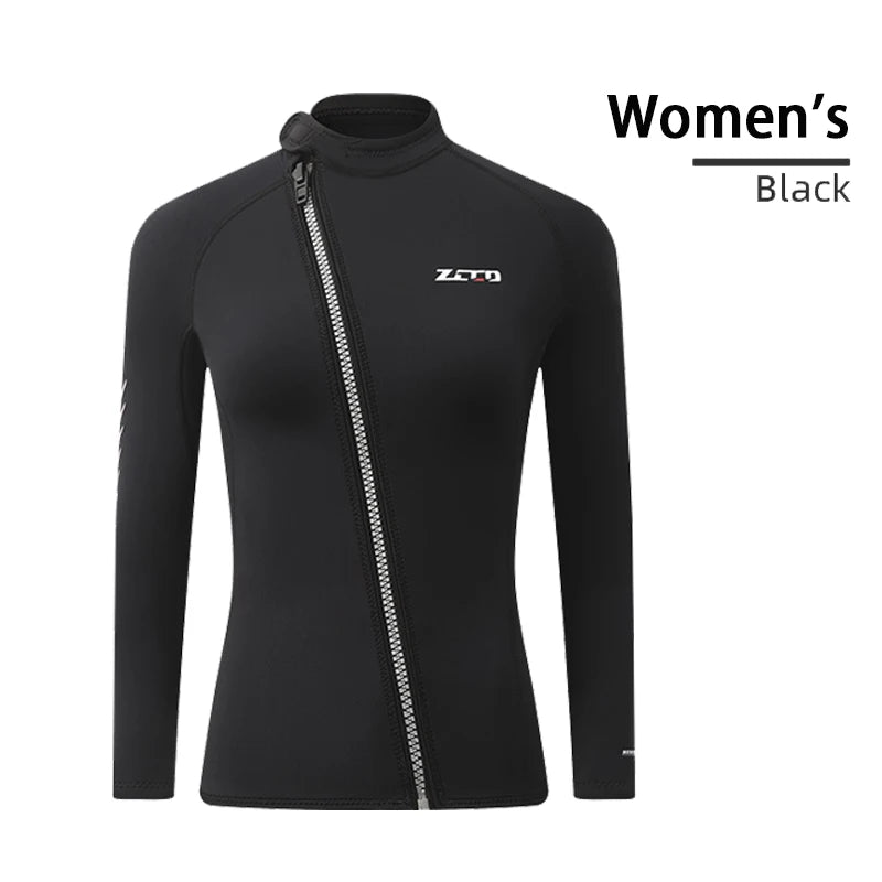 New 3mm Neoprene Men Women Wetsuit Warm Split Diving Clothing Zipper Jacket Pants Swimwear Kayak Surfing Swimsuit Diving Suit