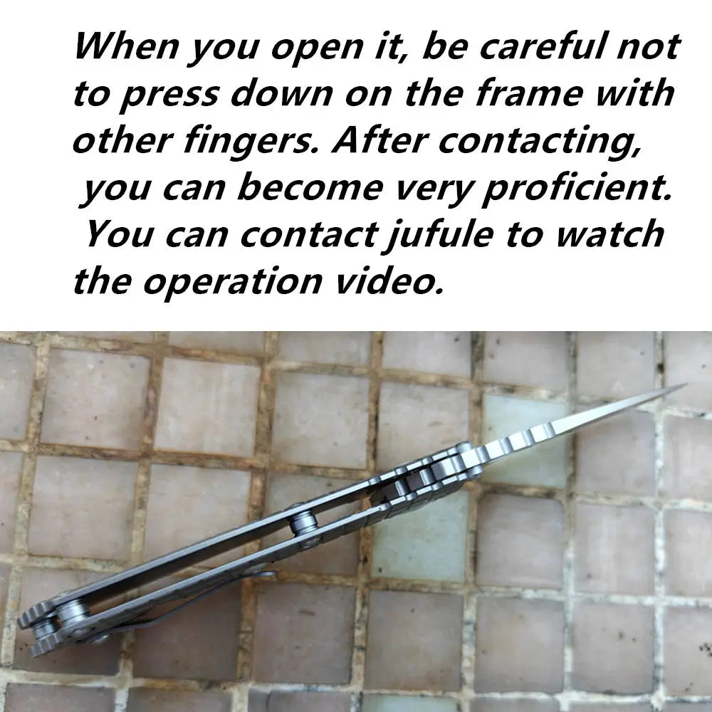 JUFULE 2026 Monkey M.Strider SNG Titanium Handle Cryro VG10 Steel Copper Washers Folding Knife Camping Hunting Outdoor EDC Tool