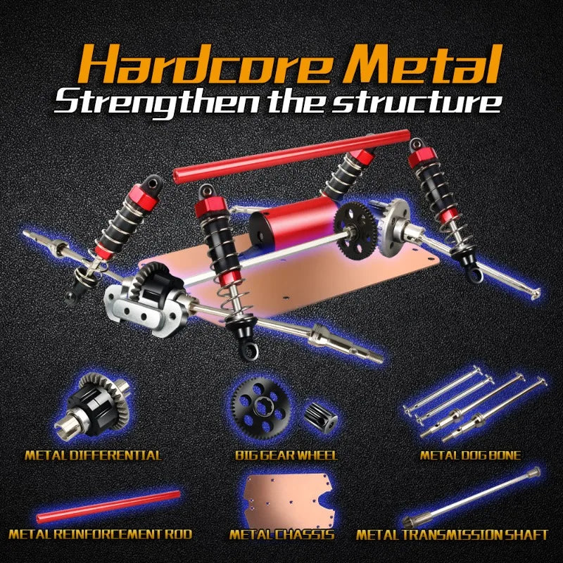 100km/h High-speed 4WD Rc Cars,1:14 Brushless Motor Climbing Off-road Rc Truck,Remote Control Car Model,funny Gift,Toys for Boys