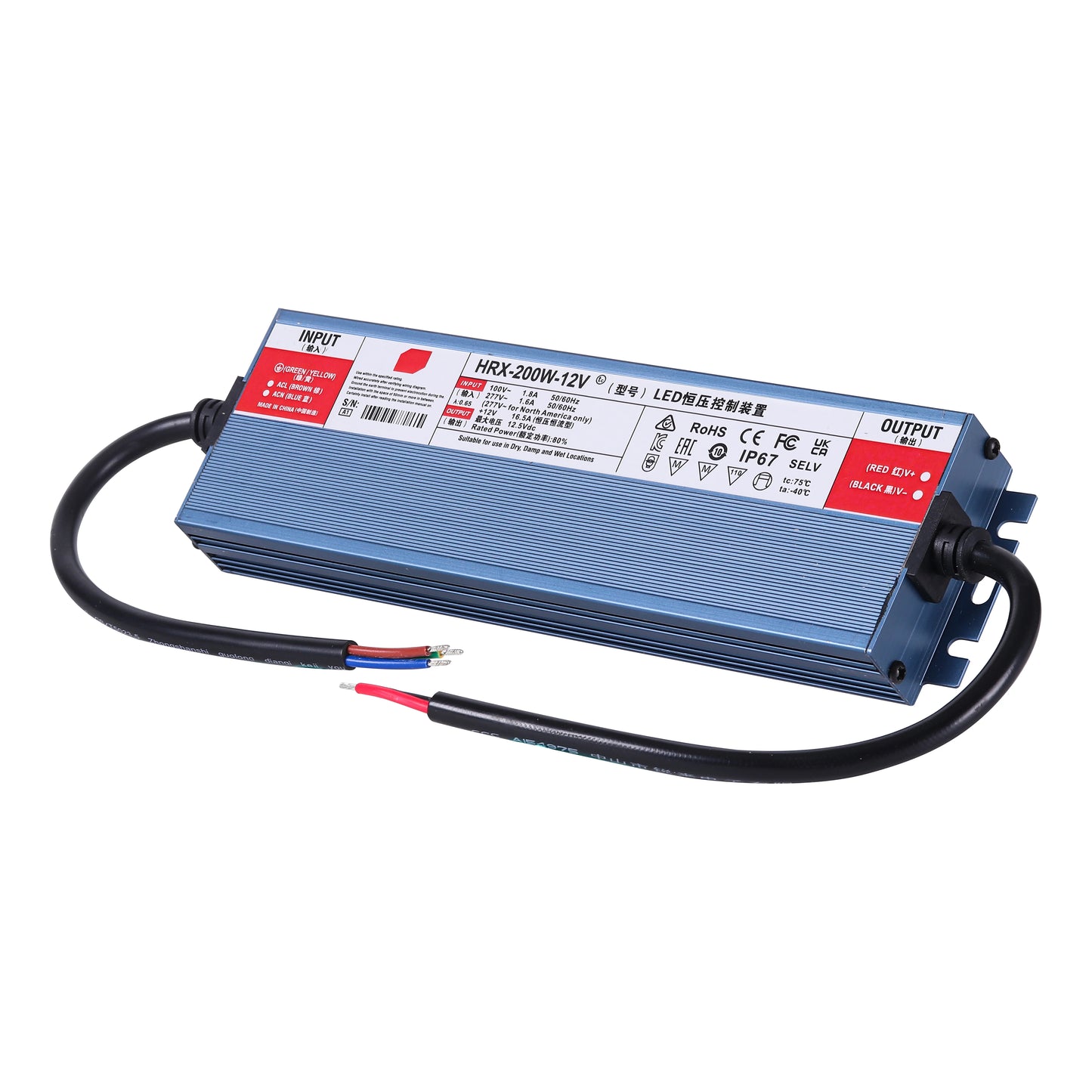IP67 waterproof power supply DC 12V 24V LED outdoor lighting transformer LED driver 60W 100W 200W 300W 400W 500W 600W