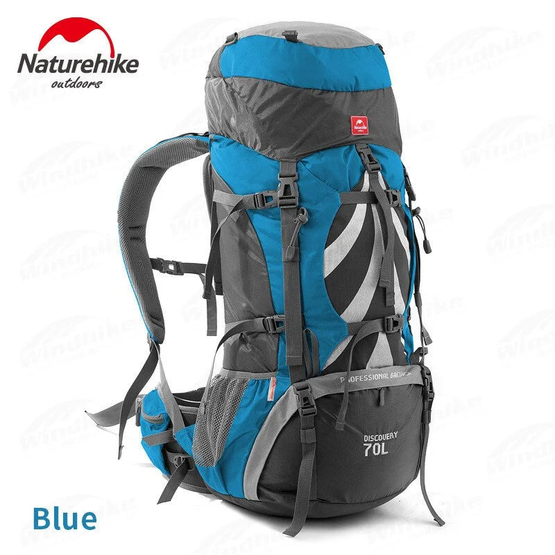 Naturehike Backpack Professional Outdoor Hiking Travel Bag Big Capacity 70L Mountaineering Camping Support System Bag Waterproof