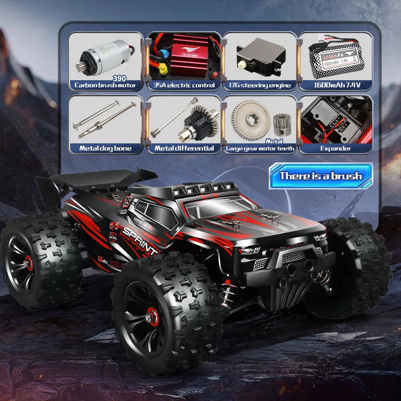 100km/h High-speed 4WD Rc Cars,1:14 Brushless Motor Climbing Off-road Rc Truck,Remote Control Car Model,funny Gift,Toys for Boys