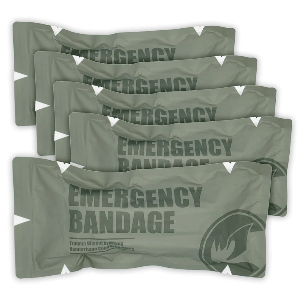 RHINO RESCUE 4" 6" Emergency Pressure Bandage Wound Dressing IFAK Kit High Elasticity Vacuum Packed Outdoor Hiking Essentials