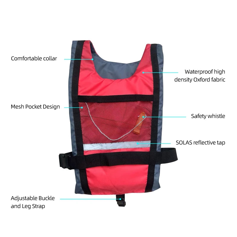 Daiseanuo Adult Swim Vest Life Jackets with Crotch Leg Strap Life Vest Women Men Buoyancy Aid PFD For Kayak Paddle Surfing Raft