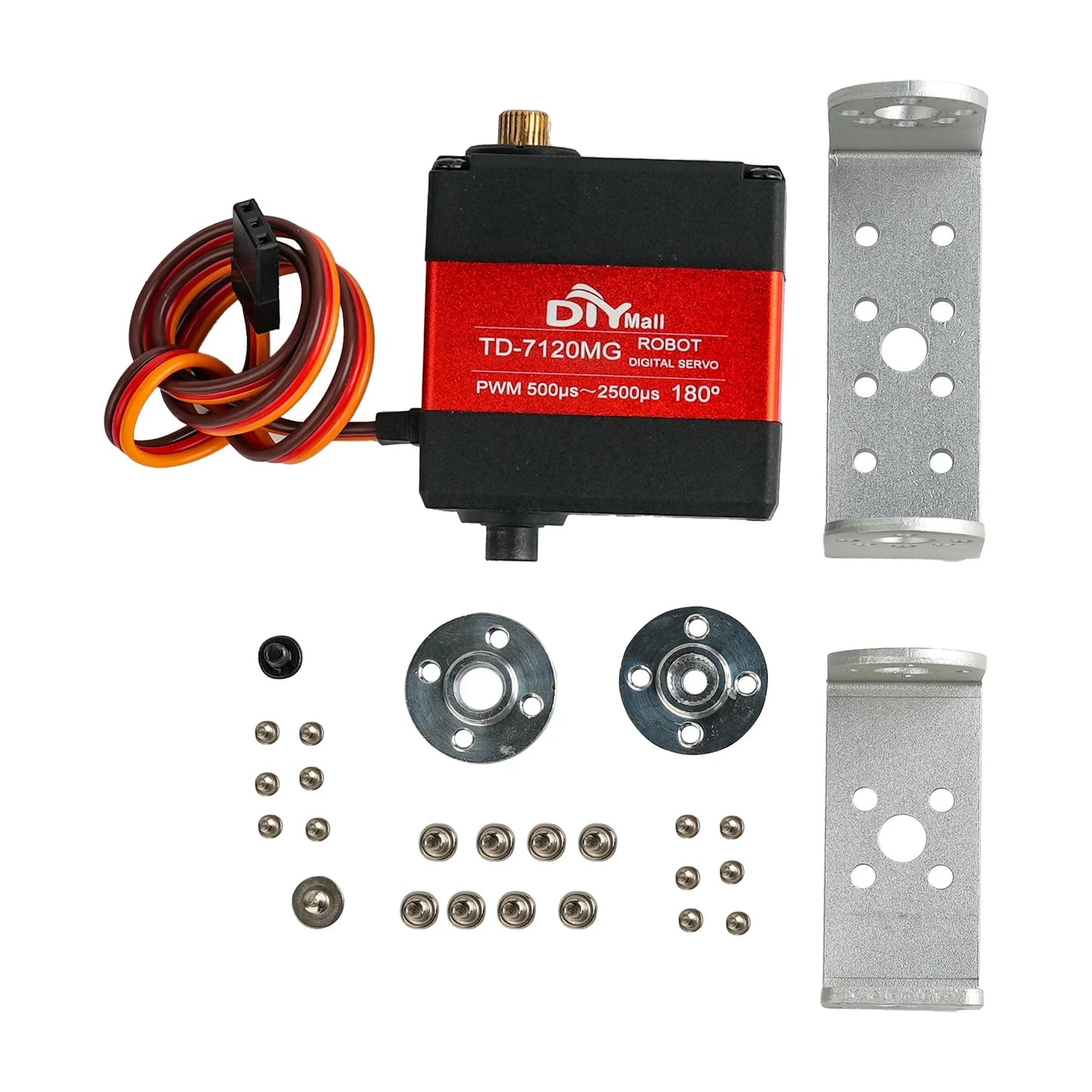 15/20/25/30/35kg Metal Digital Servo 4.8-8.4V 180/270 Degree Dual-Axis Servo Brushed Motor Angle Control for Robots RC Cars