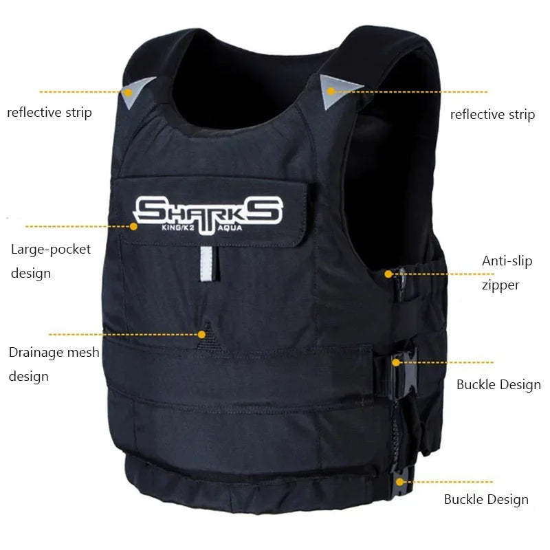 Adult Boys Girls Life Jacket Swim 50N Buoyancy Aid Vest Sportwear for Kayak Fishing Watersport, Swimsuit for Surfing Canoeing