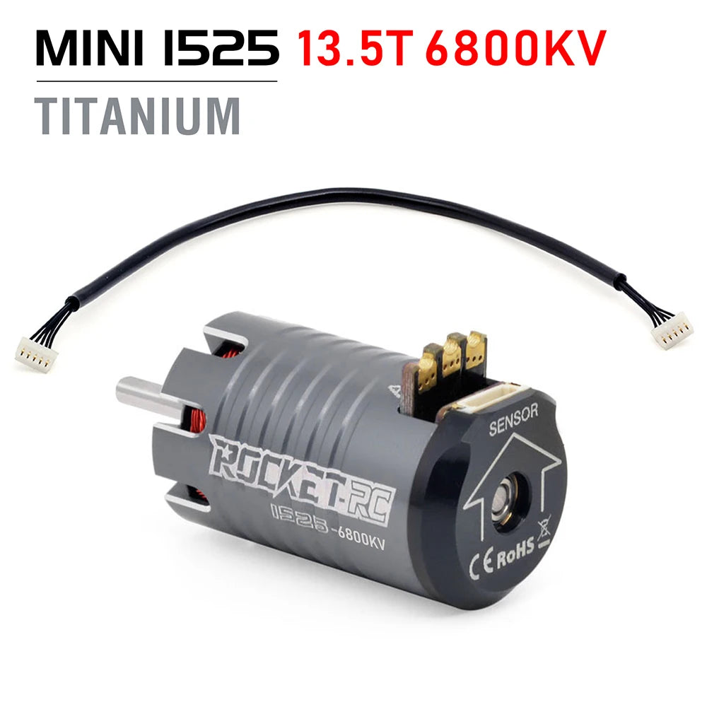 ROCKET-RC MINI 1525 3500-6800KV Sensored Brushless Motor For 1/28 1/24 RC Cars