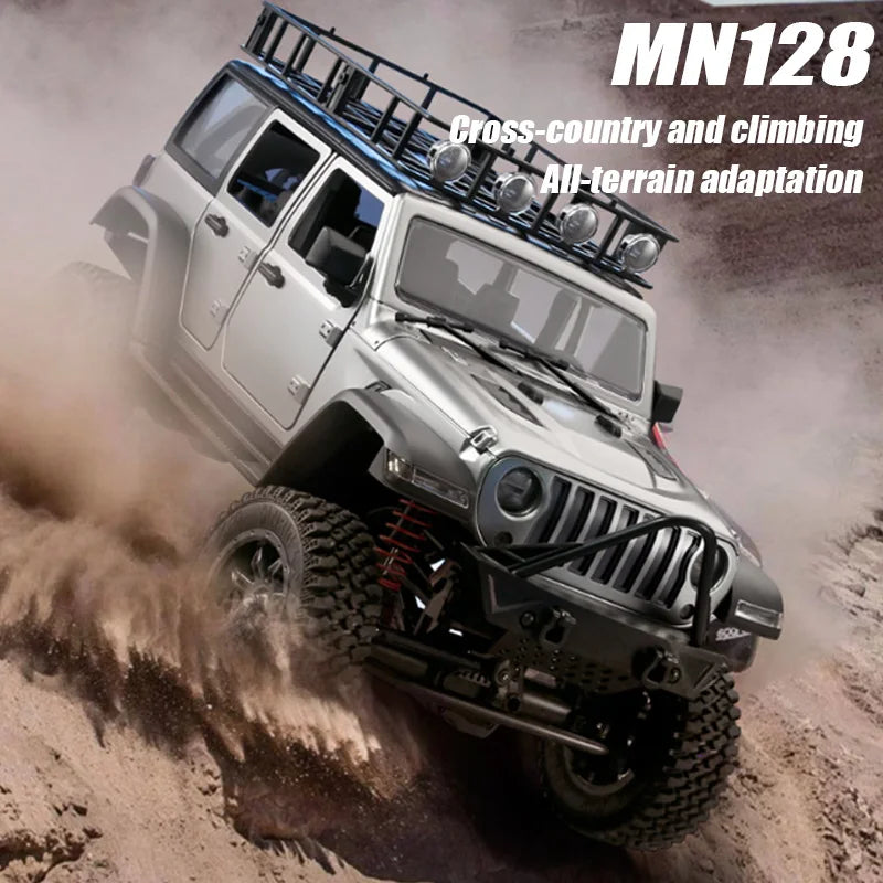 MN128 RC Cars 1:12 Jurassic Dinosaur Edition Herdsman Remote Control Car 4WD Off road Vehicle Model Car Adult Gifts Toys