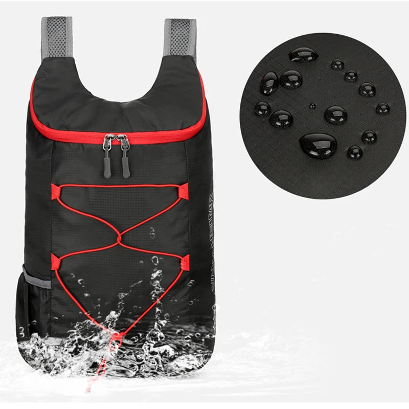 Folding Camping Bag Storage Bag Mountaineering Outdoor Splash proof Backpack Large Capacity Hiking Lightweight Travel Backpack