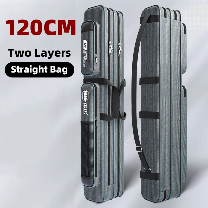 Fishing Rod Bag Fishing Gear Bag 80cm-130cm Multifunctional Rod Bags Double-layer or Three-layer Large Thick Belly Fish Backpack
