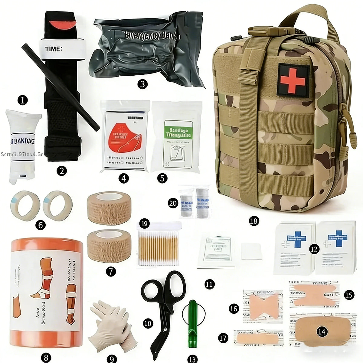 337PCS Portable Emergency Kit Hand Emergency Kit Medical Rescue Kit Car Emergency Outside Travel First Aid Survival Supplies