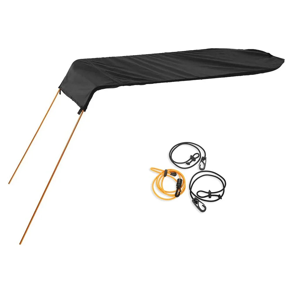 UV Protection Canopy For Kayak Boat UV Protection Shade Black Sun Shade Canopy Versatile Watercraft Accessory Outdoor Activities