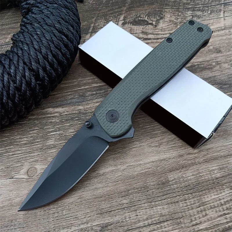 Folding Pocket Knives D2 Drop Point Blade Nylon Fiber Handle Outdoor Camping Tactical Hunting Survival EDC Utility Knives Tools