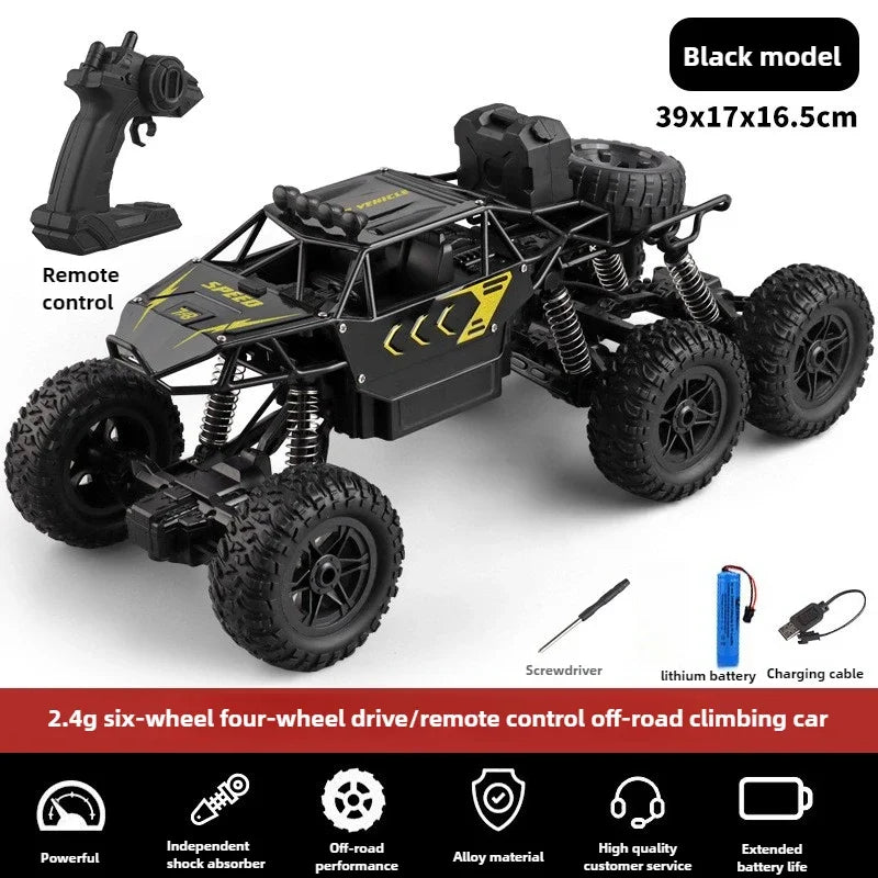 Kawaii Toy Car Gift-Upgrade Alloy 6WD Climbing Off-road Rc Cars,Remote Control Car Model,Fart Spray 8K HD Camera,Toys For Boys