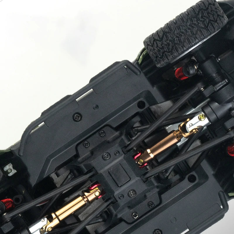 Top 1/24 2.4G RC Cars 4WD Alloy Climbing Car LED Light, Fog Light, Double Flashing Light, Turn Light, Reversing Light