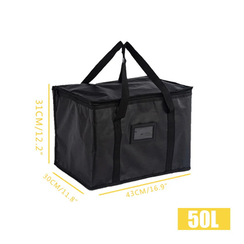 Portable Large Food Delivery Insulated Bags Pizza Takeaway Thermal Warm Cooler Bag Camping Box Thermal Bag Picnic Drink Carrier