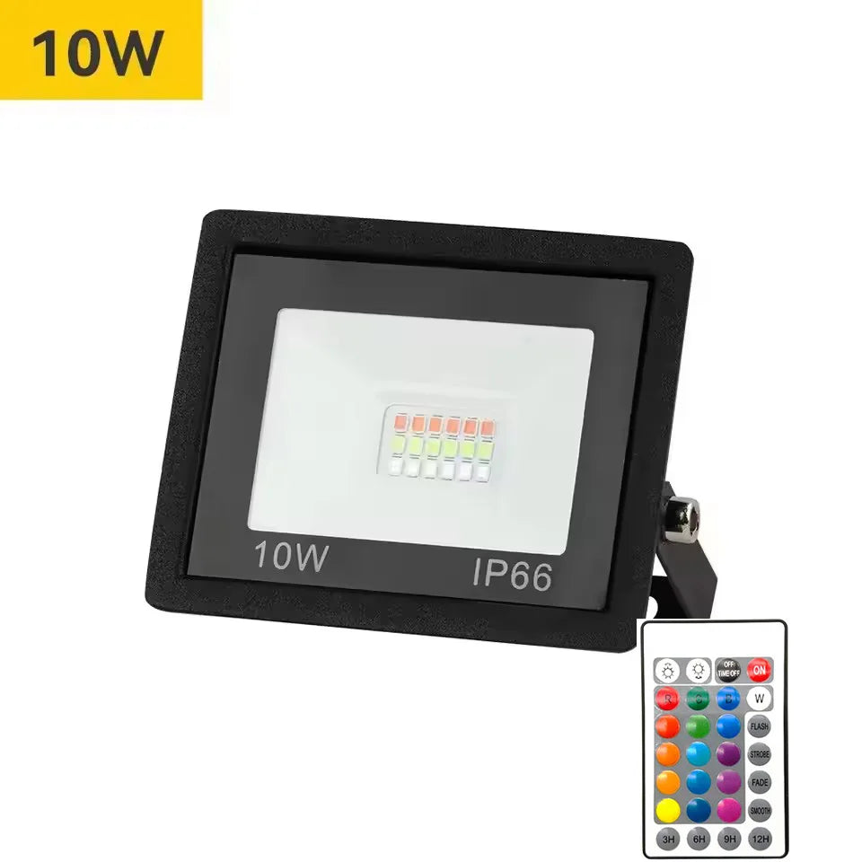 RGB LED Floodlight Outdoor Lighting 220V 30W 50W 100W IP66 Waterproof Outdoor RGB Spotlight Lamps Landscape Lighting