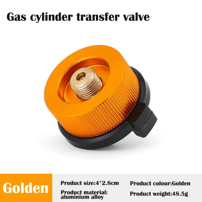 2 Pieces Camping Stove Adapter Propane to Butane Adapter 1 Lb Propane Tank Input and EN417 Lindal Valve Output