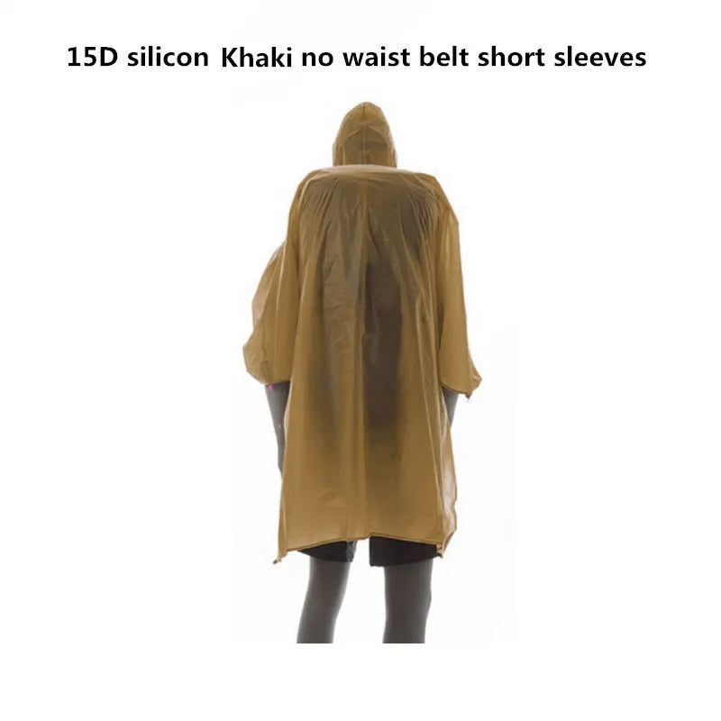 FLAME'S CREED Single Person Ultralight Hiking Cycling Raincoat Outdoor Awning Camping Mini Tarp Sun Shelter 15D Silicone