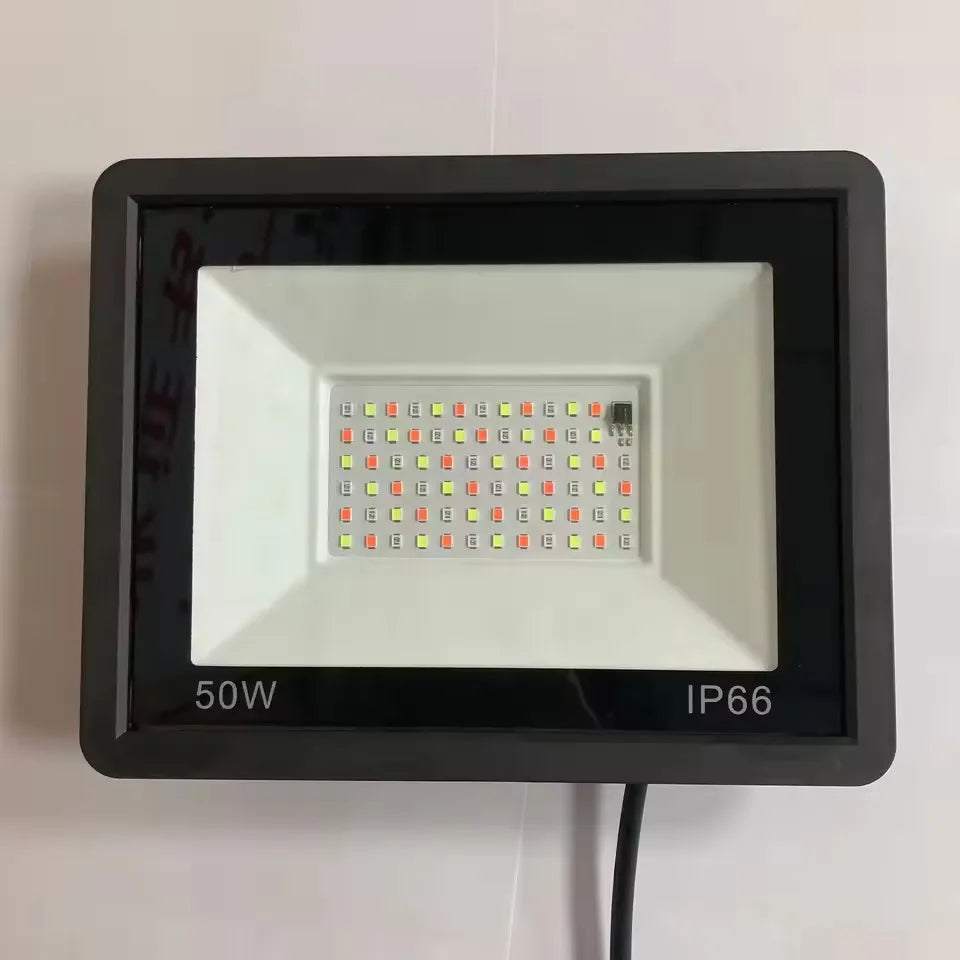 Ac 220V/110V Rgb Led Floodlight Reflector Outdoor Lighting 10W 30W 50W 100W Ip66 Waterproof Rgb Spotlight Lamps Remote Control